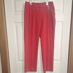 Apt. 9 Straight Leg Trousers Pants - 8 - Christmas Red
